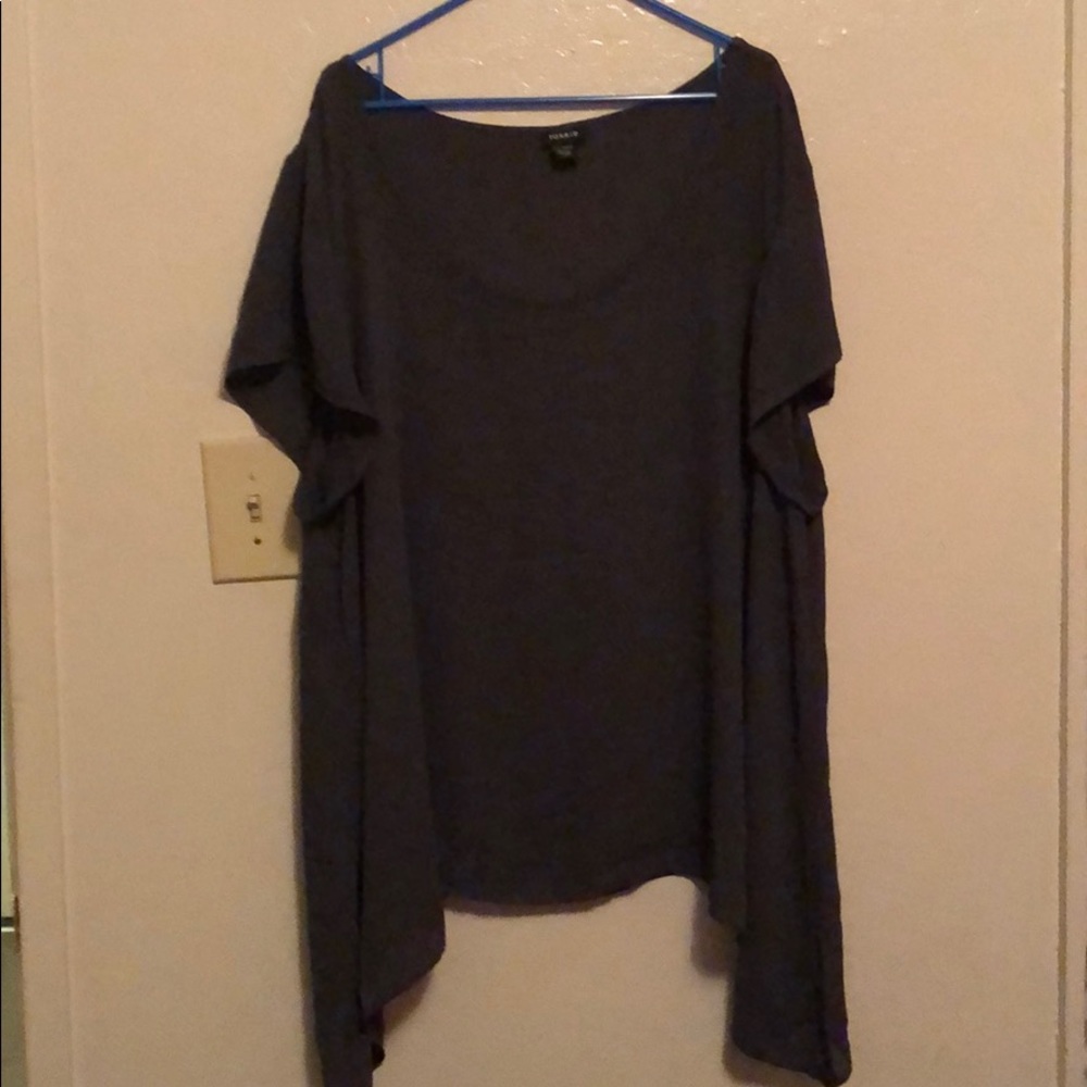Torrid Dark Grey Sheer Top